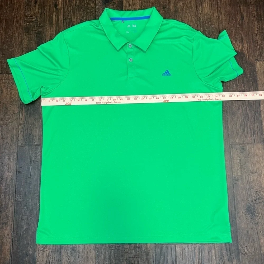 Adidas Performance Golf Polo Size Men’s XL Color Green With Blue Logo An…